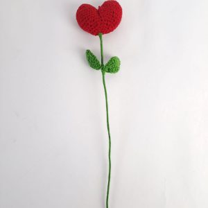 Handcrafted Crochet Heart Flower