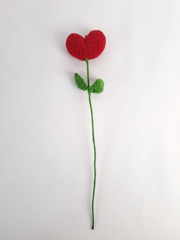 Handcrafted Crochet Heart Flower